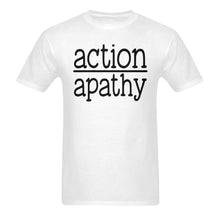 Load image into Gallery viewer, Action Over Apathy Unisex Cotton T-Shirt (White)

