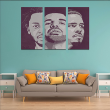 Load image into Gallery viewer, 3 Rap Kings - We Celebrate Black Art Canvas, Home Decor