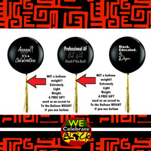 Load image into Gallery viewer, Black & Educated 36 inch Balloon Set