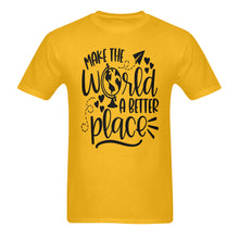 Load image into Gallery viewer, Make The World Better Unisex T-Shirt (Yellow)
