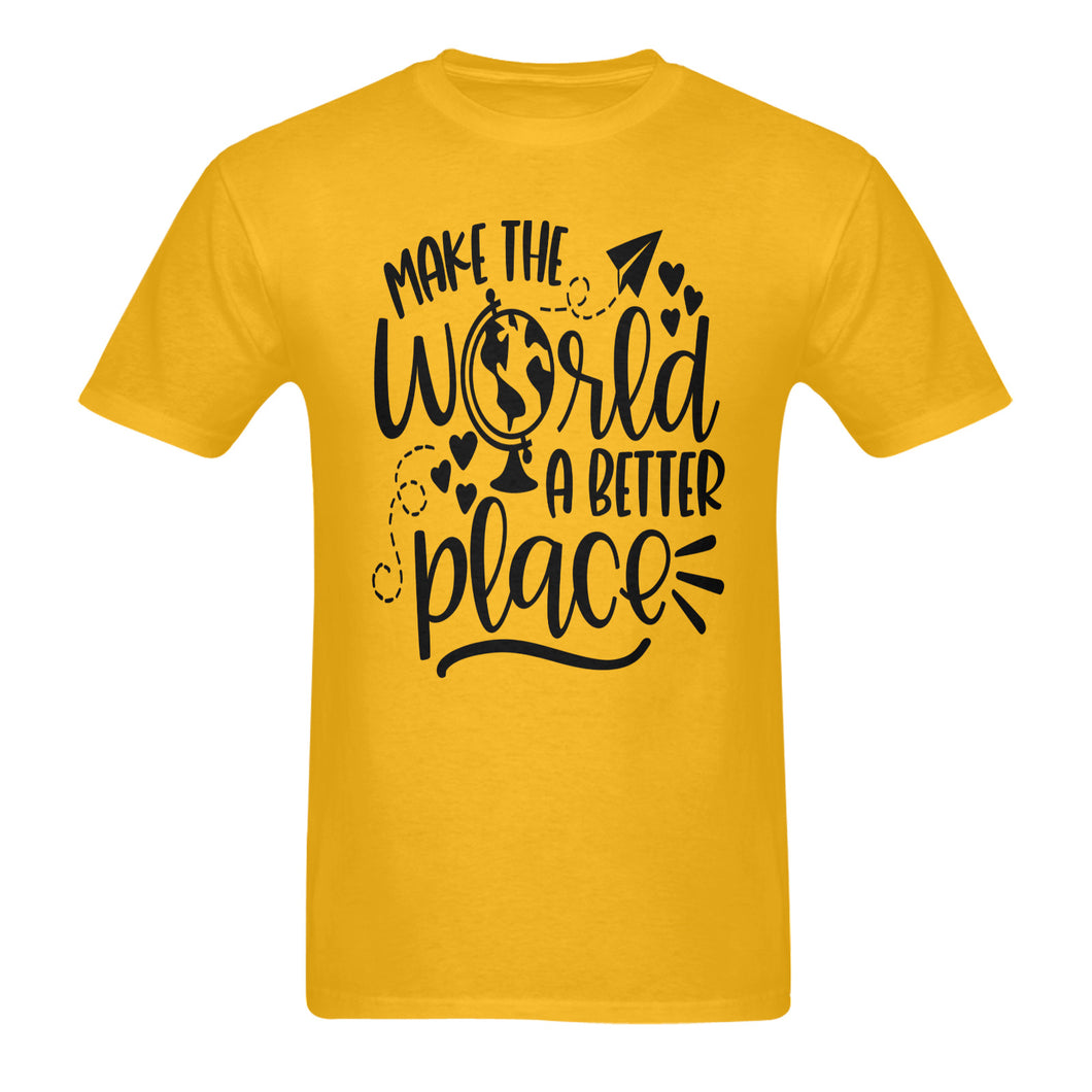 Make The World Better Unisex T-Shirt (Yellow)