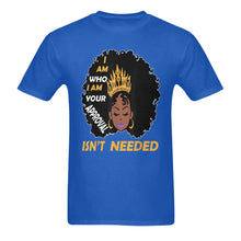 Load image into Gallery viewer, Approval Isn&#39;t Needed Unisex Cotton T-Shirt (Blue)
