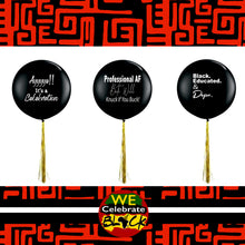 Load image into Gallery viewer, Black &amp; Educated 36 inch Balloon Set
